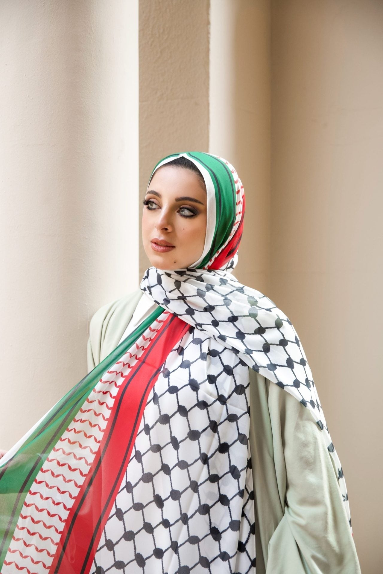 Light Free Palestine Chiffon